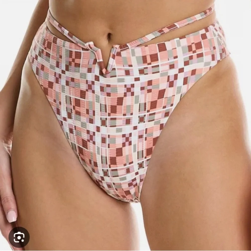 NWT L*Space Joy Bitsy Bikini Swim Bottoms Wrap Around Block Party Large